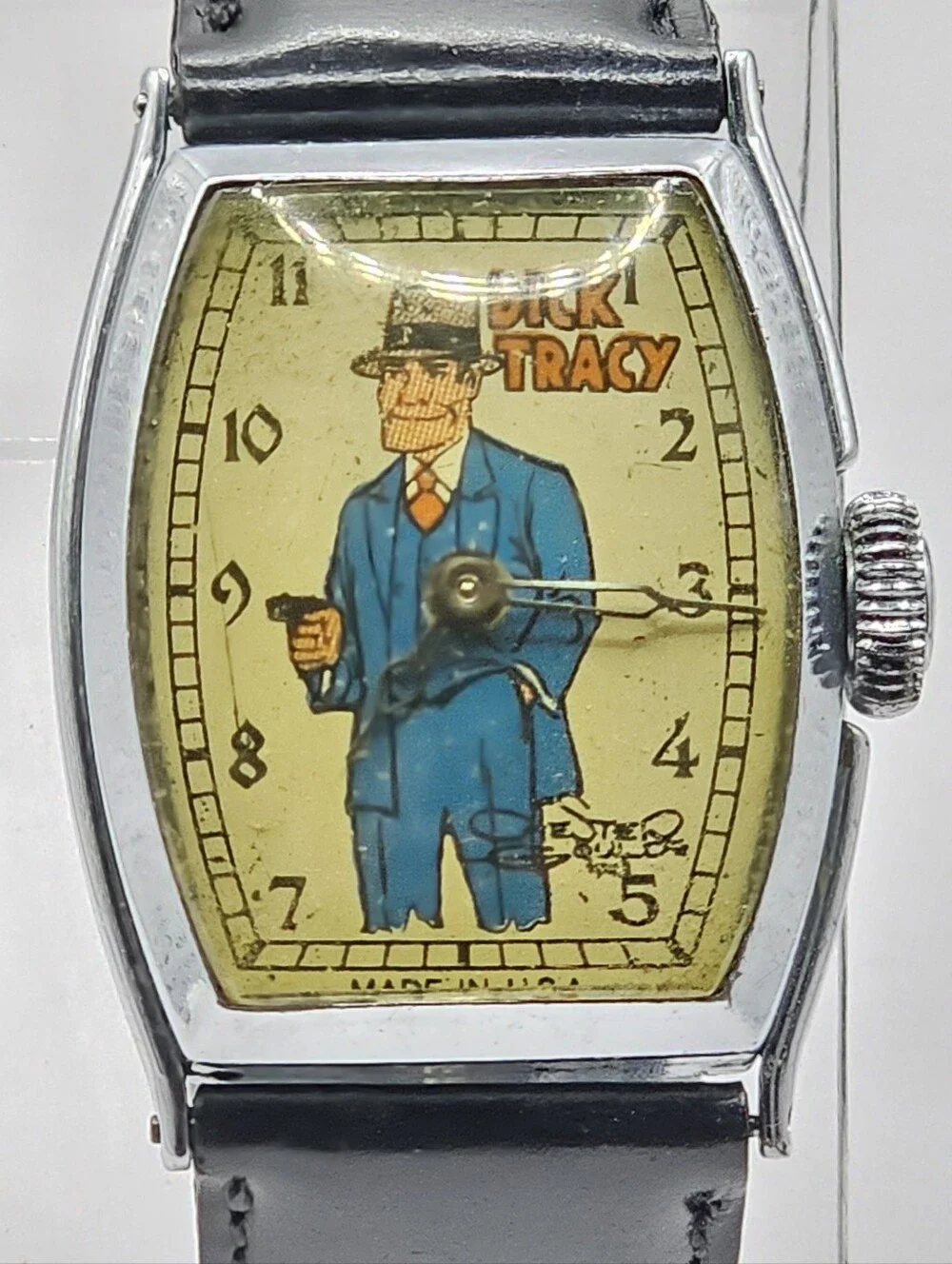 Vintage Rare Original 1935 New Haven Dick Tracy Variation 2 Wristwatch Running